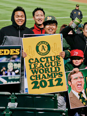 The greatest sign maker’s printed signs for Oakland Athletics games